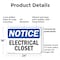 Signmission Electrical Closet, 24 in W x Rectangle, Plastic OS-2PACK-NS-P-1824-L-11642 - alternate 4